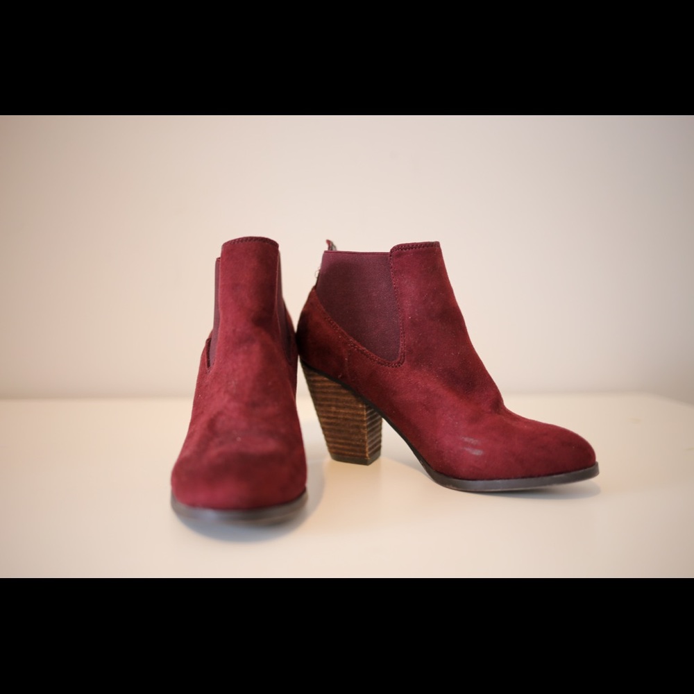Call It Spring Burgundy Ankle Booties Size US 8